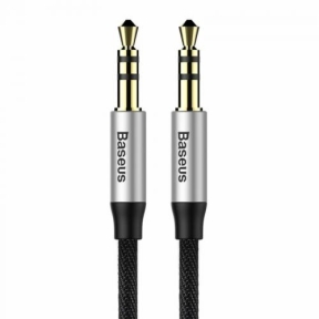 Cablu audio Baseus Yiven M30, 1x 3.5mm jack - 1x 3.5mm jack, 1.5m, Black-Silver