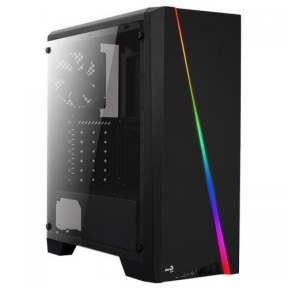 Carcasa Aerocool CYLON RGB Tempered Glass, Fara sursa