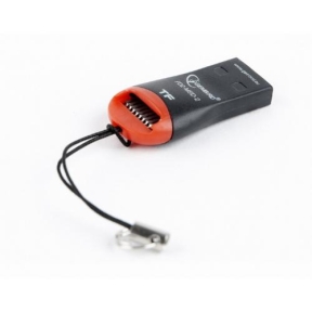 Card Reader Gembird FD2-MSD-3, MicroSD, Black-Orange