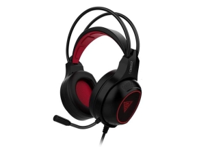 Casti cu microfon Gamdias Eros E2, 3.5mm jack, Black-Red