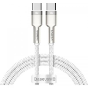 Cablu de date Baseus CATJK-C02, USB-C - USB-C, 1m, White