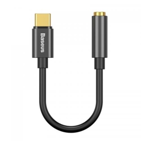 Adaptor Baseus, USB-C - Jack 3.5mm, 10.5cm, Black