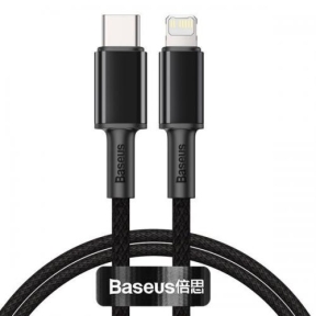 Cablu de date Baseus CATLGD-A01, USB-C - Lightning, 2m, Black