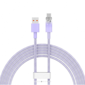 Cablu de date Baseus Explorer, USB male - USB-C male, 1m, Purple