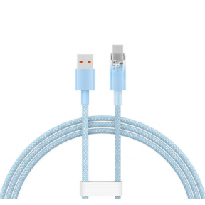 Cablu de date Baseus Explorer, USB male - USB-C male, 2m, Blue