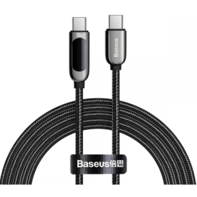 Cablu de date Baseus CATSK-C01, USB-C - USB-C, 2m, Black