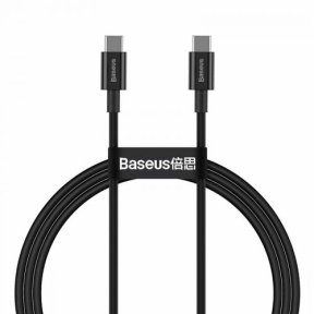 Cablu de date Baseus Superior, Fast Charging, CALYS-A01, USB-C - USB-C, 1m, Black