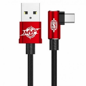 Cablu de date Baseus CAVP000520, USB - USB-C, 2m, Black-Red
