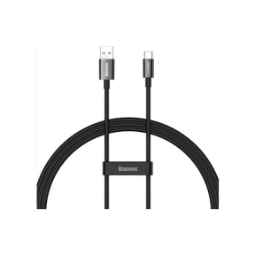 Cablu de date Baseus CAYS000901, USB-A male - USB-C male, 1m, Black