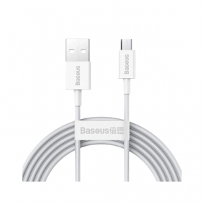 Cablu de date Baseus CAYS001002, USB-A male - USB-C male, 2m, White