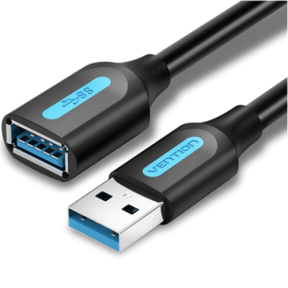 Cablu Vention CBHBG, USB 3.0 male - USB 3.0 female, 1.5 m, Black