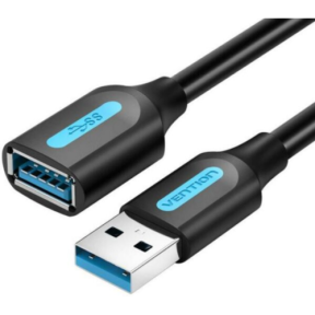 Cablu alimentare si date Vention, USB 3.0 A (M) la USB 3.0 A (m), 5M, , , PVC, negru, "CBHBJ" (timbru verde 0.08 lei) -6922794779938