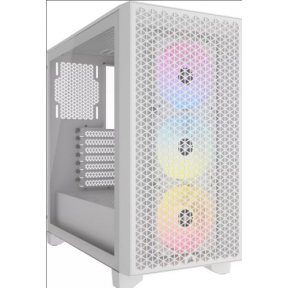 CORSAIR 3000D RGB Tempered Glass Mid Tower White