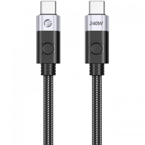Cablu de date Orico CC240-40-10-BK, USB-C male - USB-C male, 1m, Black