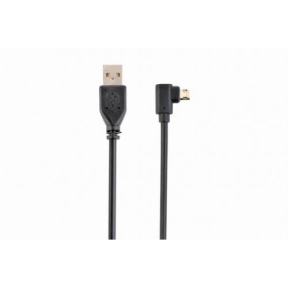 Cablu de date Gembird CCB-USB2-AMmDM90-6, USB - micro USB, 1.8m, Black