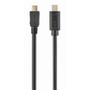 Cablu de date Gembird CCP-USB2-MBMCM-1M, USB-C male - micro USB, 1 m, Black