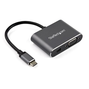 Adaptor Startech CDP2MDPVGA, VGA - Mini Displayport + USB-C, Gray