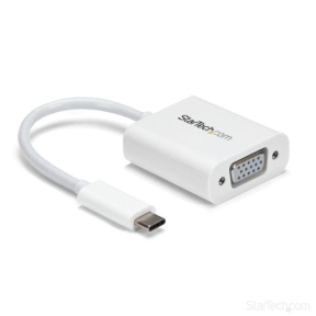 Adaptor Startech CDP2VGAW, VGA - USB-C, White