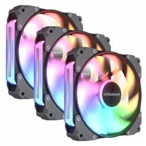 Ventilator Cougar Apolar 120 ARGB, ARGB LED, 120mm, Black, 3 bucati