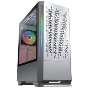 COUGAR | MX430 Air RGB White | PC Case | Mid Tower / Air Vents Front Panel with ARGB strips / 3 x ARGB Fans / 4mm TG Left Panel