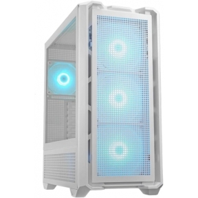 COUGAR | MX600 White | PC Case | Mid Tower / Mesh Front Panel / 3 x 140mm + 1 x 120mm Fans / Transparent Left Panel