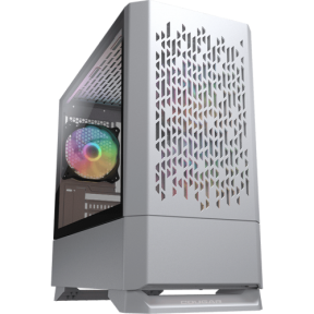 COUGAR | MG140 Air RGB White | PC Case | Mini Tower / Air Vents Front Panel / 3 x ARGB Fans / 4mm TG Left Panel