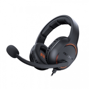Casti cu microfon Cougar HX330, 3.5mm jack, Black-Orange