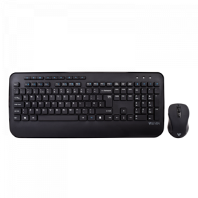 Kit Wireless V7 CKW300UK - Tastatura, Layout UK, USB, Black + Mouse Optic, USB, Black