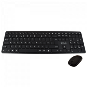 Kit Wireless V7 CKW550UKBT - Tastatura, Layout UK, Bluetooth/USB Wireless, Black + Mouse Optic, USB, Black