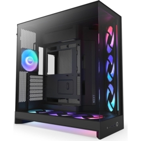 H9 Flow RGB+ (2025), Dual-Chamber, Mid-Tower, Control Hub, Negru