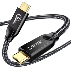 Cablu de date Orico CM32-20-BK, USB-C male - USB-C male, 2m, 2m, Black