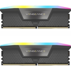 Kit Memorie Corsair Vengeance RGB Grey AMD EXPO 32GB, DDR5-5200MHz, CL40, Dual Channel