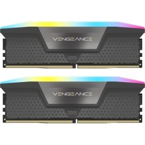Kit Memorie Corsair Vengeance RGB Gray AMD EXPO, 32GB, DDR5-6000MHz, CL28, Dual Channel