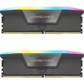 Kit Memorie Corsair Vengeance RGB Grey AMD EXPO 32GB, DDR5-6000MHz, CL36, Dual Channel