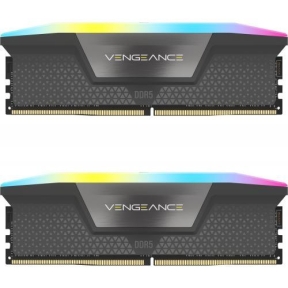 Kit Memorie Corsair Vengeance RGB Grey AMD EXPO 64GB, DDR5-5200MHz, CL40, Dual Channel