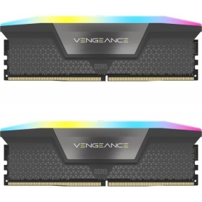 Kit Memorie Corsair Vengeance RGB Grey AMD EXPO 64GB, DDR5-5600MHz, CL40, Dual Channel