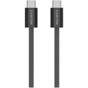 Cablu de date Canyon OnWire 60MG, USB-C - USB-C, 1 m, Black