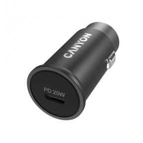 Incarcator auto Canyon C-20, 1x USB-C, 3A, Black