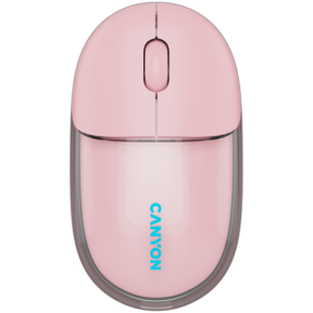 Mouse Optic Canyon OnClick 24, Bluetooth/USB Wireless, Transparent-Pink