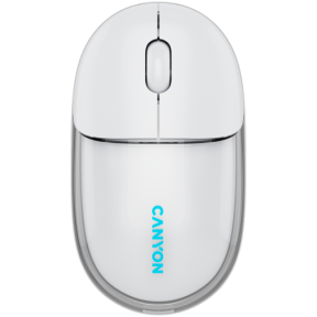 Mouse Optic Canyon OnClick 24, Bluetooth/USB Wireless, Transparent-White