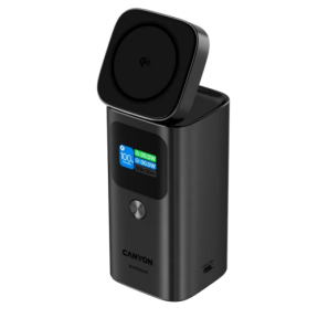 Baterie portabila Canyon OnPower 150, 15.000 mAh, 1 x USB-A, 1 x USB-C, Dark Grey