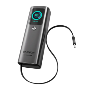 CANYON Built-in cable power bank OnPower 265 20000mAh 165W   Aluminium Dark grey