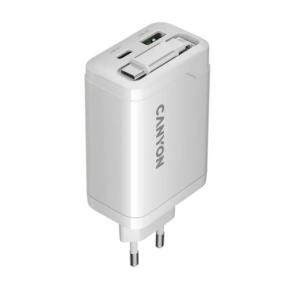 Incarcator retea Canyon OnCharge 65RС, 1 x USB-A, 2 x USB-C, 65 W, White