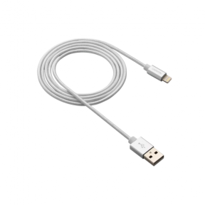 Cablu de date Canyon CNS-MFIC3PW, USB - Lightning, 1m, Pearl White