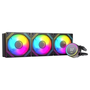 Cooler CPU Acegeek Aqua 360, racire cu lichid, ARGB, Display LCD, Black, LGA 1851/1700/AM5 Ready