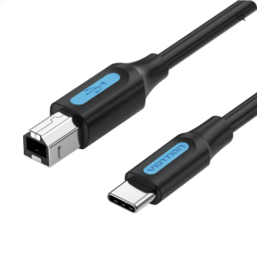 Cablu alimentare si date Vention, USB-C la USB-B, 1M, , , PVC, negru, "CQUBF" (timbru verde 0.08 lei) -6922794756403