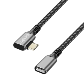 Cablu de date Logilink CUA0110, USB-C male - USB-C female, 0.5m, Black-Grey