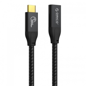 Cablu de date Orico CY32-10-BK, USB-C male - USB-C female, 1m, Black