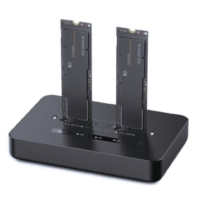 SSD DOCKING Station GEMBIRD, USB 3.2 Type-C, SSD suportat M2 NVMe &amp; SATA, conectare M.2 S-ATA &amp; PCIe, slot: 2230, 2242, 2260, 2280, 22110, black, "DD2-U3M2" (timbru verde 0.8 lei)