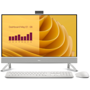 Calculator Dell 27 EC27250 AIO, Intel Core 7 150U, 27 inch Touch, RAM 16GB, SSD 1TB, Intel Graphics, Windows 11 Pro, Pearl White